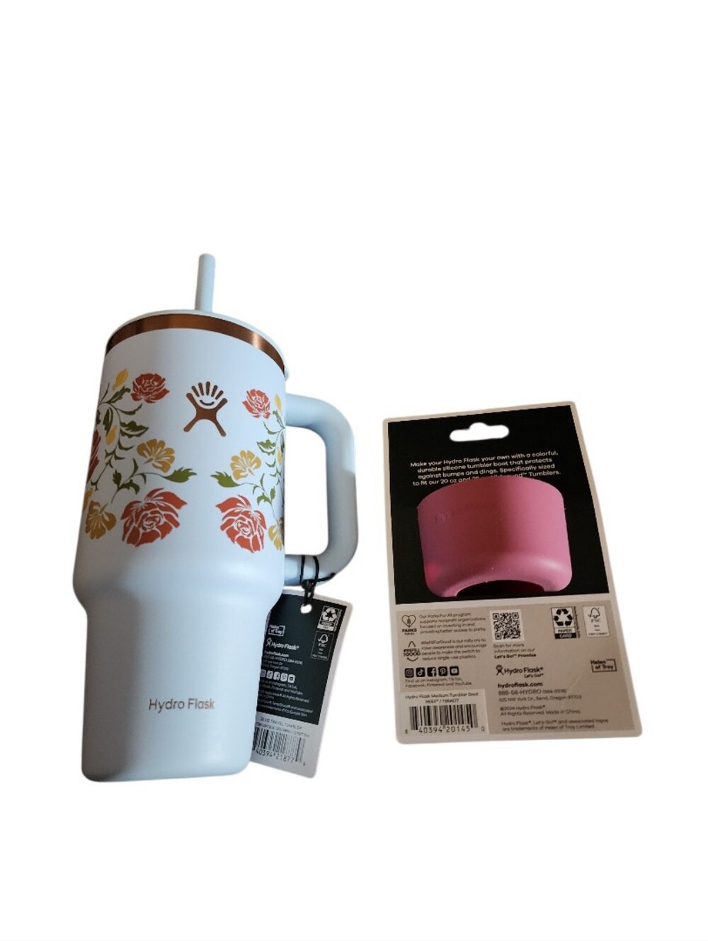 Hydro Flask 32 Oz Travel Tumbler And Boot Nwt